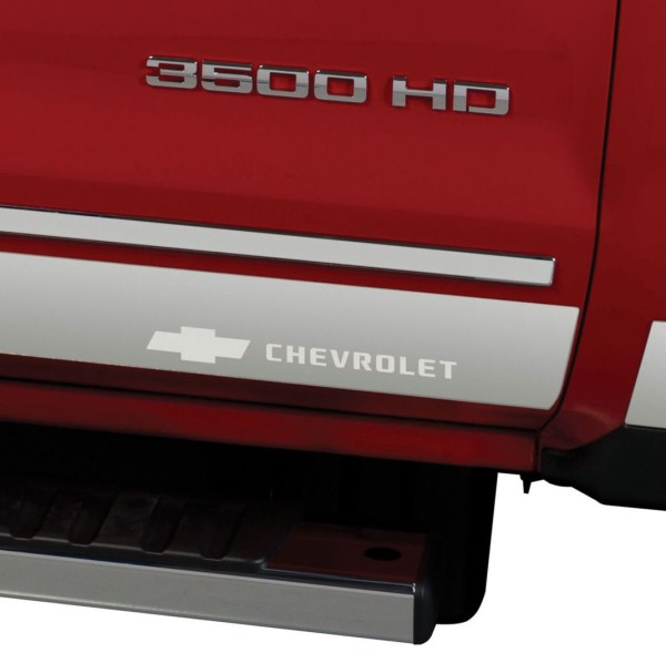 Chevy Bow Tie Logo Rocker Panels - Stainless Steel