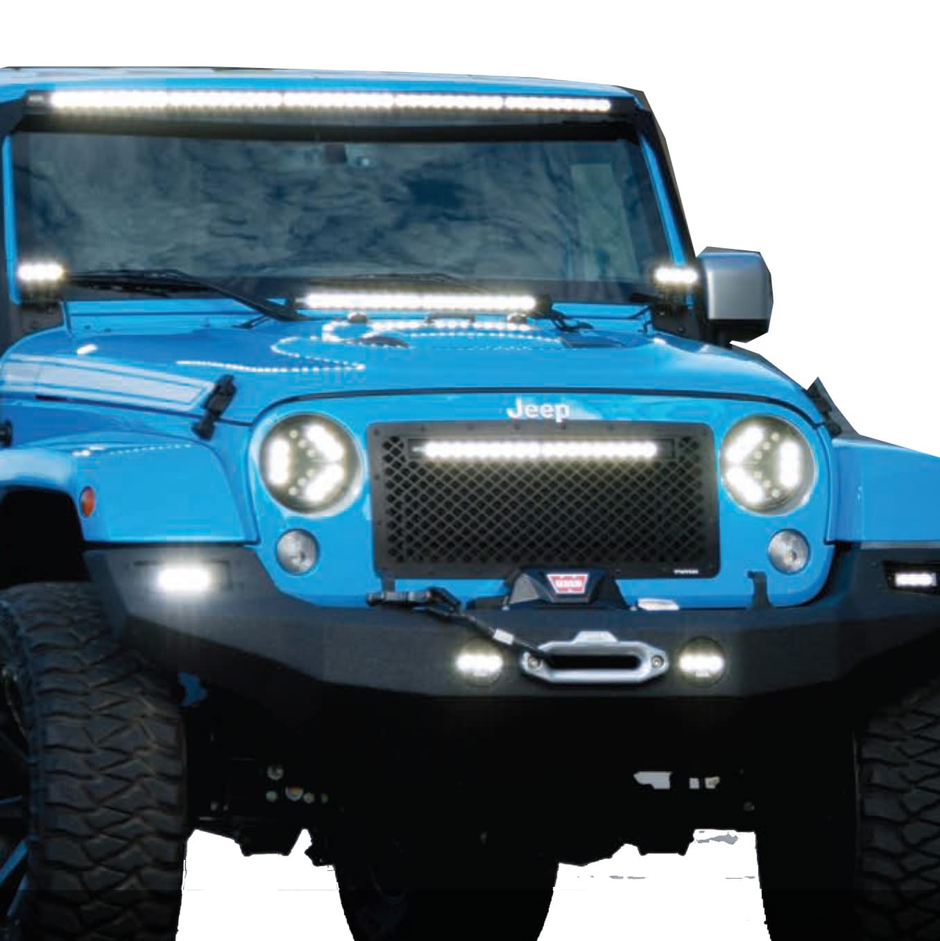 Putco Luminix Jeep Wrangler Hood Mounted LED Light Bar Kit