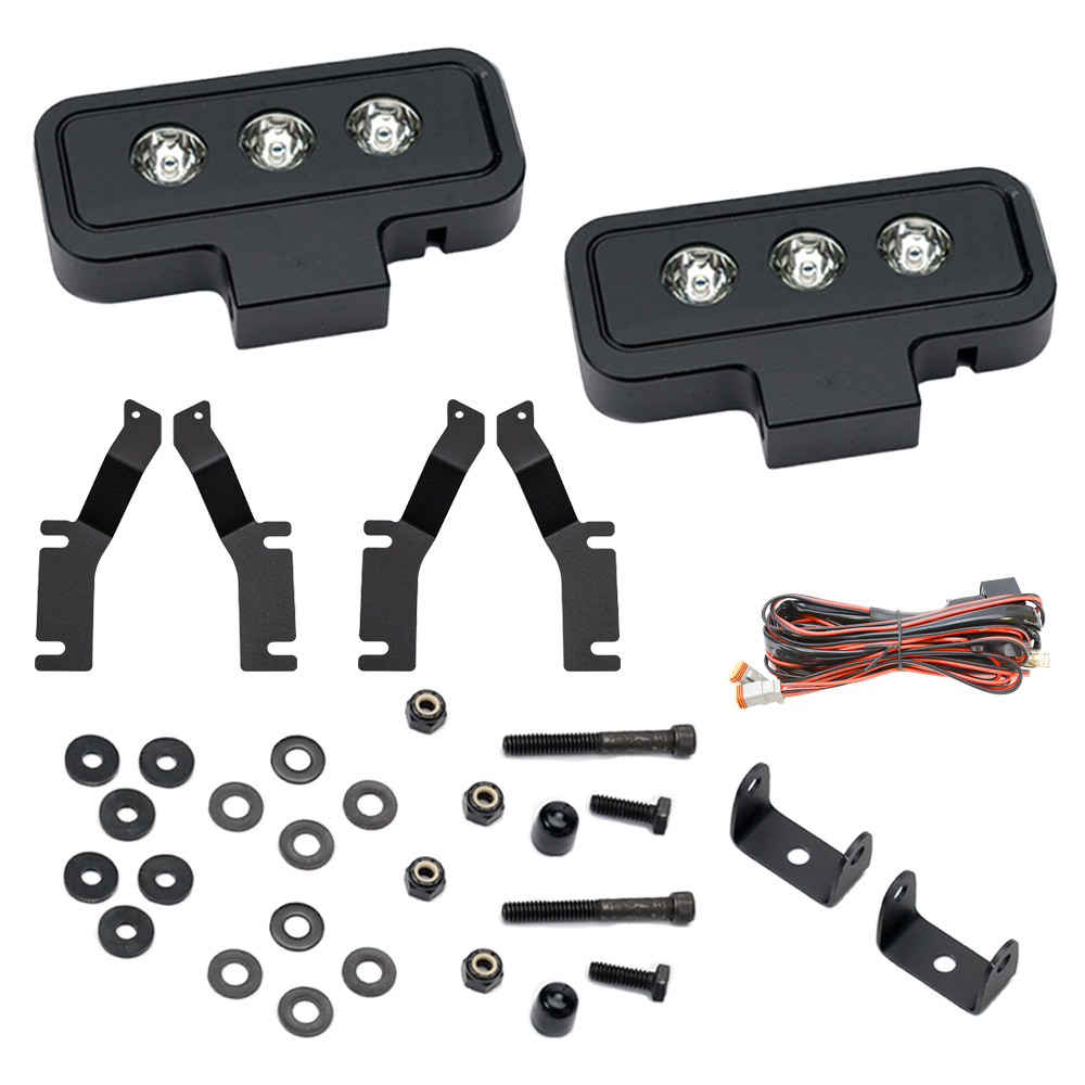 2207&10007-P - Putco Custom Hood Light Brackets with Luminix Pod