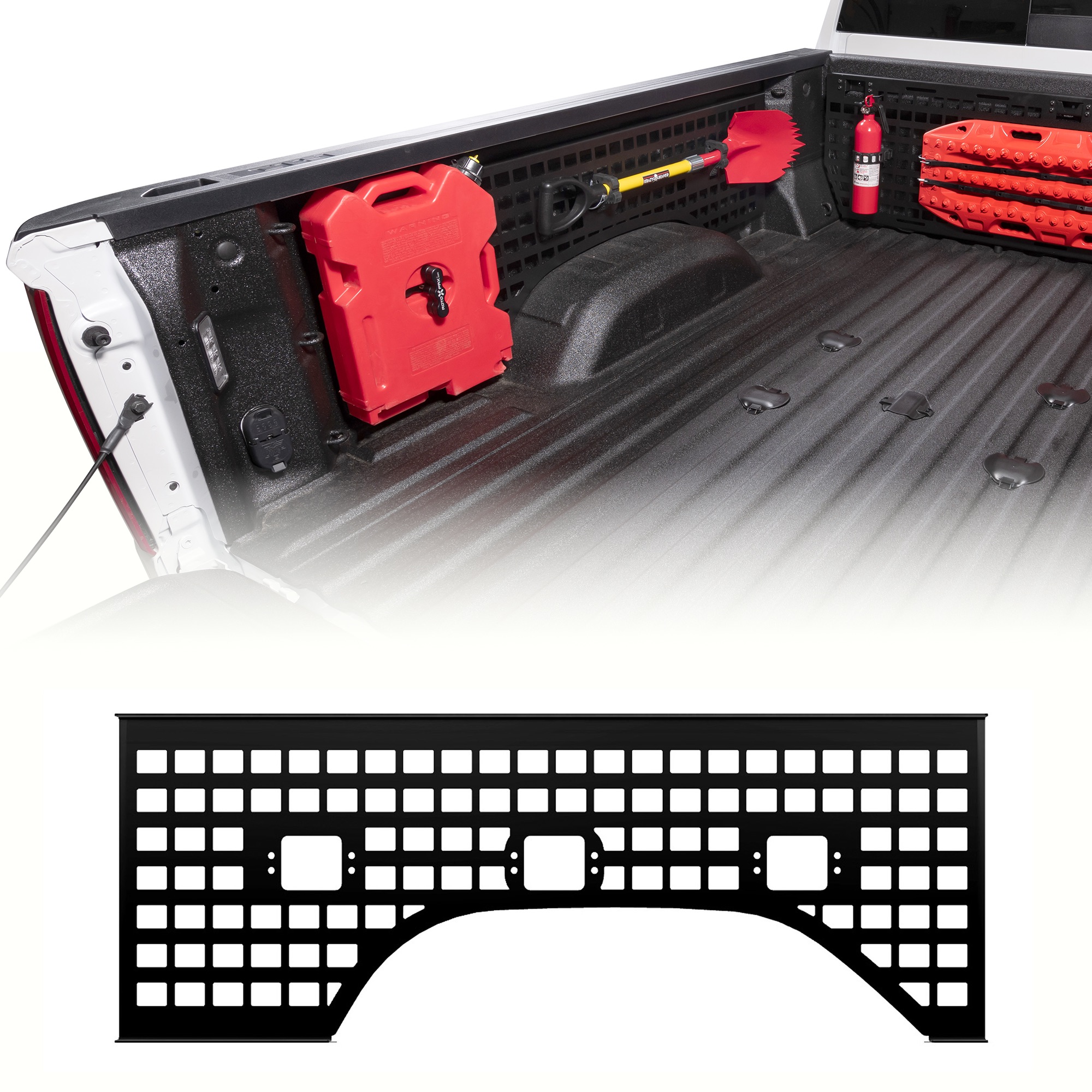 thumbnail image 2 of Haofy Aluminum Truck Bed Molle Panel, L Track Cargo Organizer 2 of 12