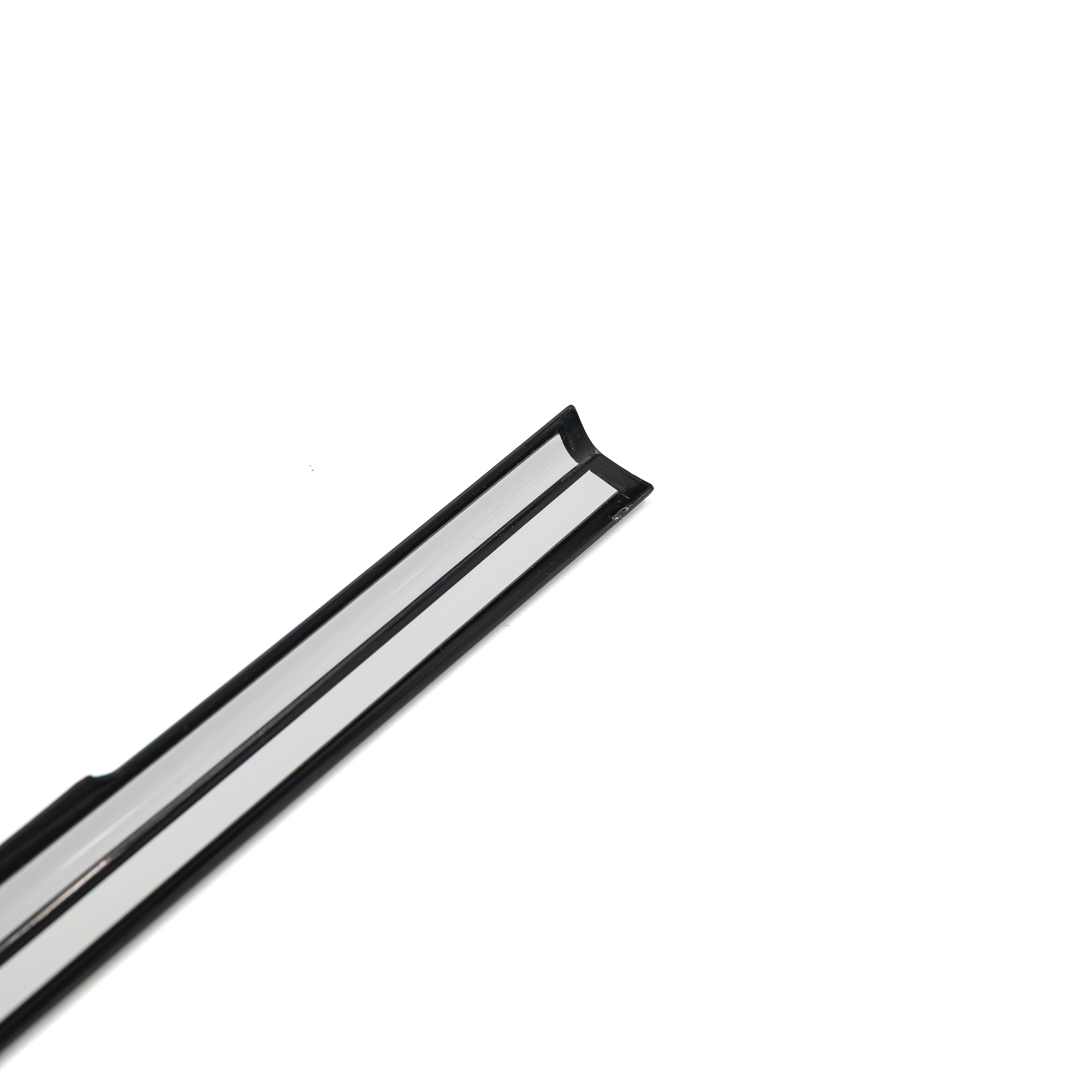 Strong automotive-grade adhesive secures tinted window trim accents in place Strong automotive-grade adhesive secures tinted window trim accents in place