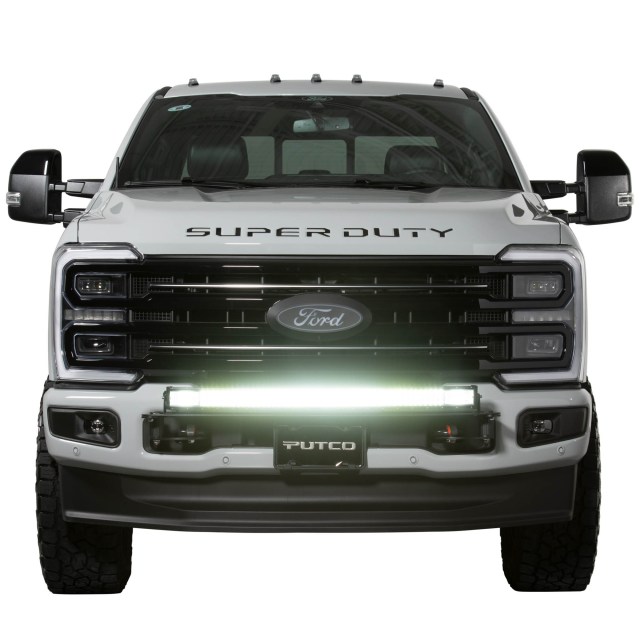 Super Duty equipped with Denominator, hood lettering kit, and Luminix Emblem