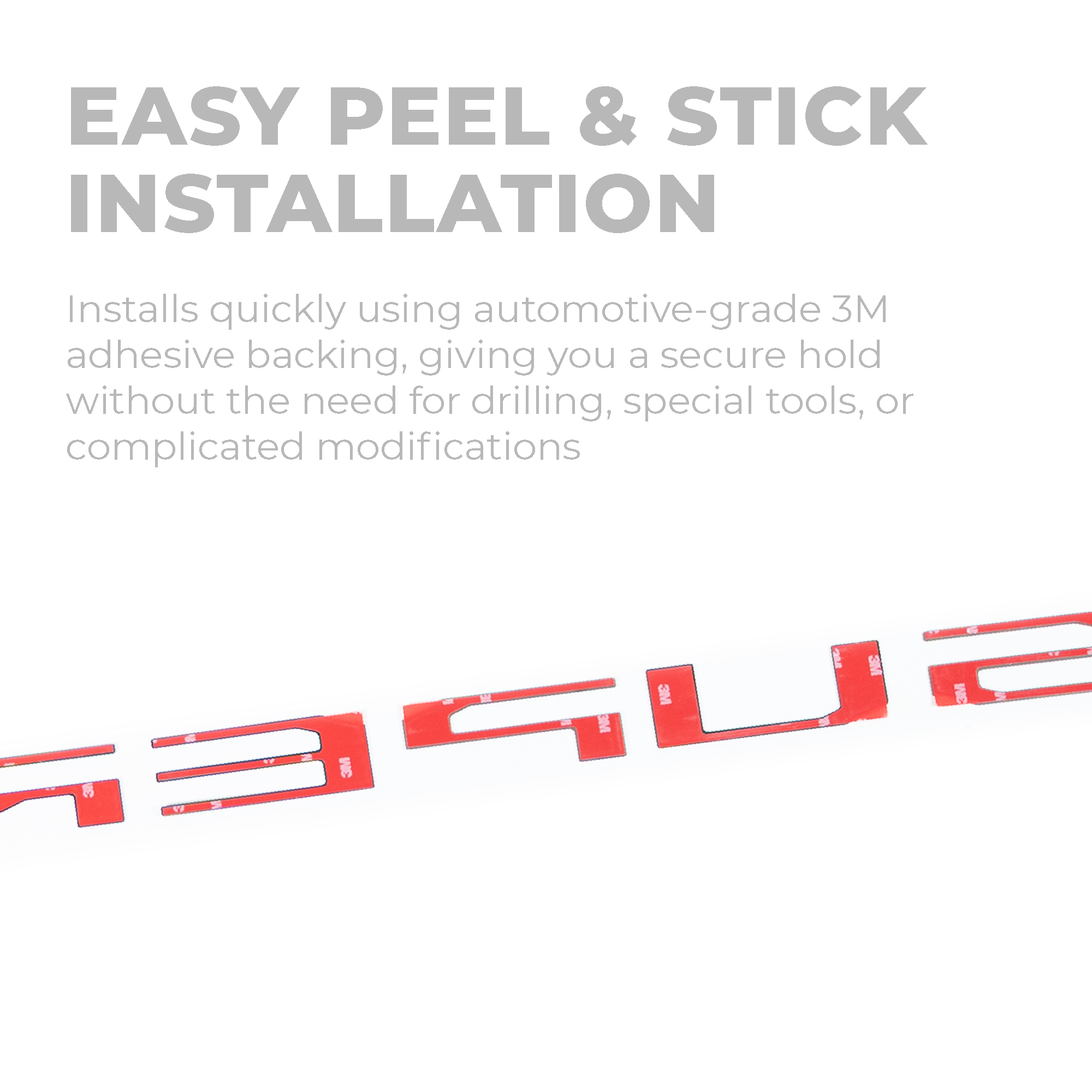 Super Duty Tailgate Letter Kit - 3M Installation - Infographic