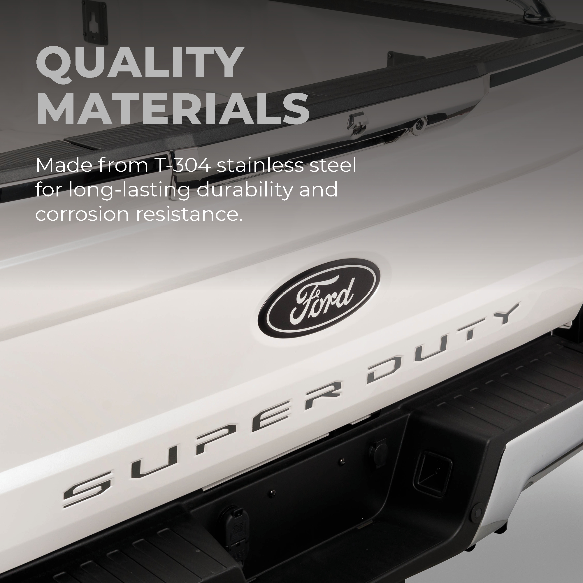 Super Duty Tailgate Letter Kit - Quality Materials - Infographic