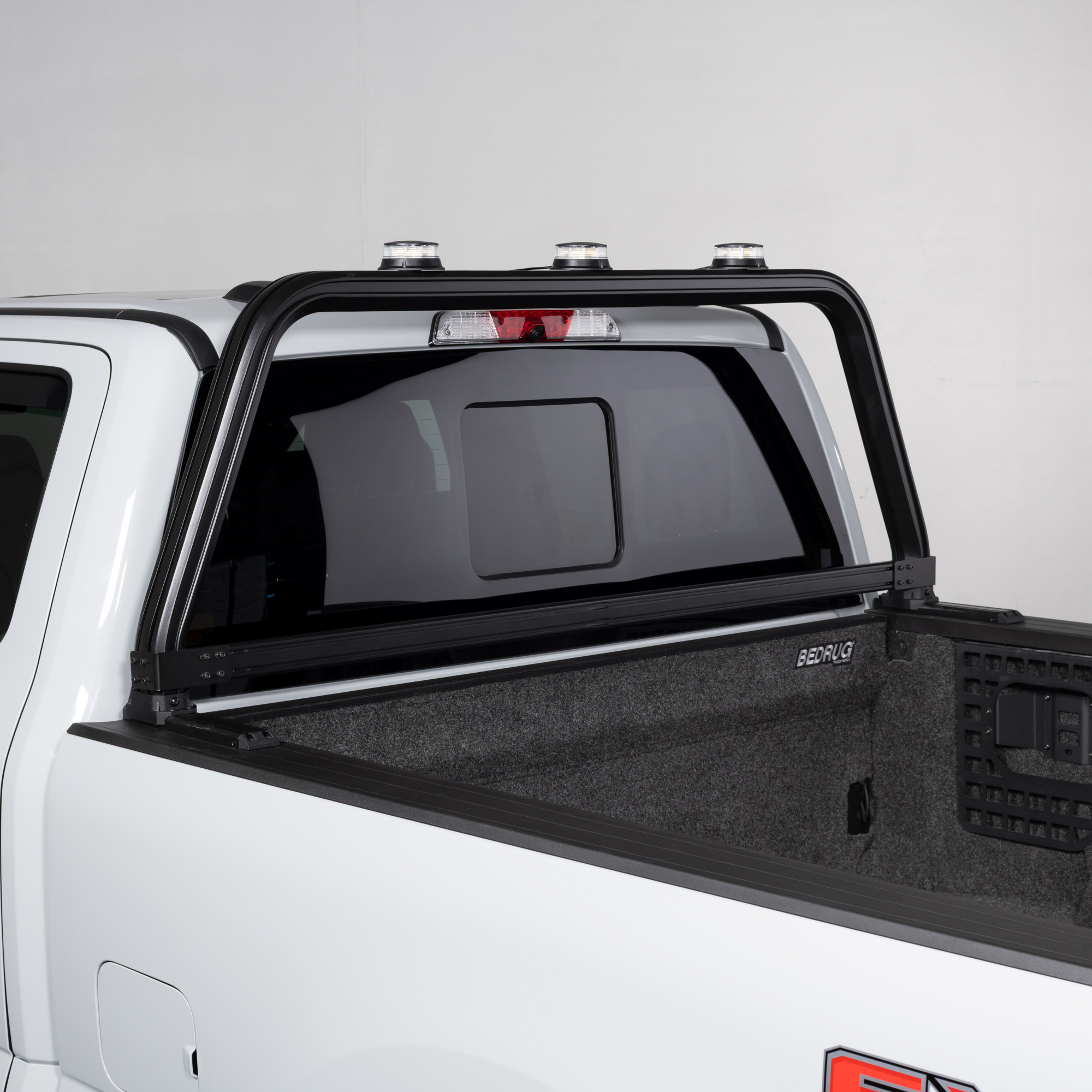 Dual-Color Amber White Safety Beacon for Trucks Mounted to Open Frame Cab Rack Dual-Color Amber White Safety Beacon for Trucks Mounted to Open Frame Cab Rack