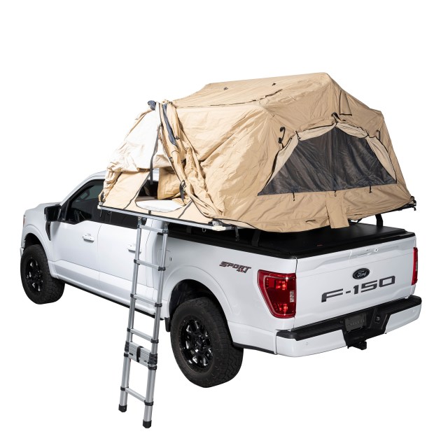 Perfect Pairing with Mid-Height TEC Cross Bars: The only T-slot system engineered to support a tent, providing the ultimate setup for your truck bed adventures.