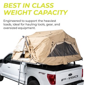 Ford F-150 with TEC Skin installed with a tent installed.