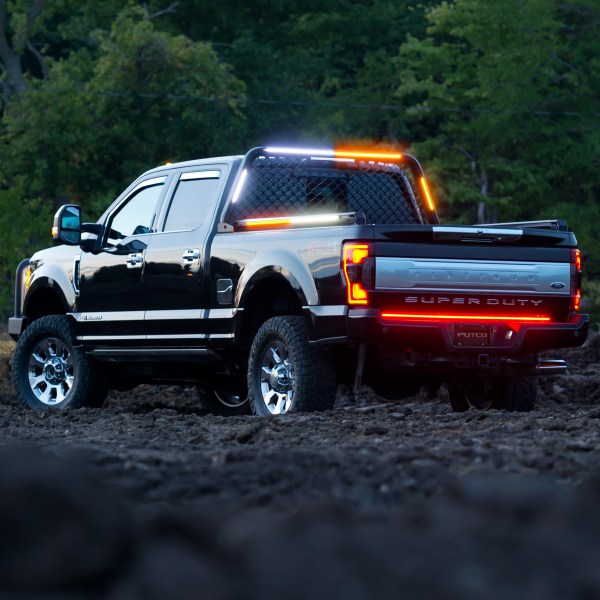 Boss Headache Rack with Work Blade LED Light on Ford Super Duty