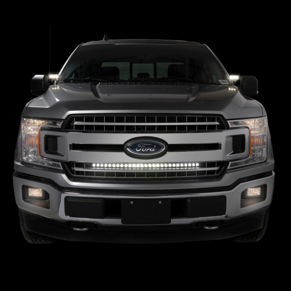 Luminix LED Light Bar Mounted on Grill of Ford F-150