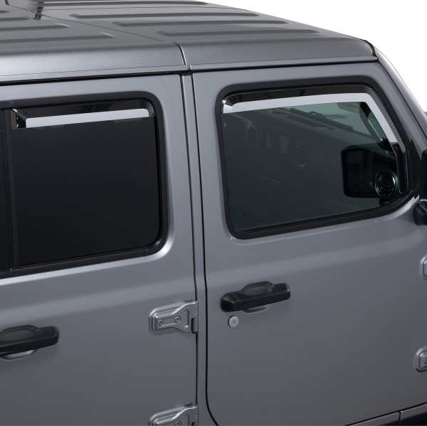 Chrome Window Deflectors for Jeep Wrangler