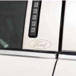 Ford Oval Etched Pillar Post Trim - Stainless